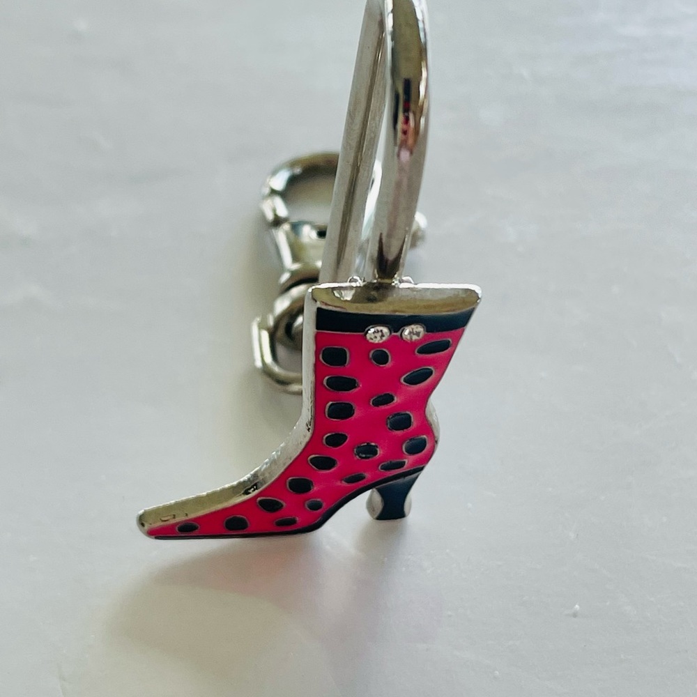 Alexx Key Chain / Bag Charm   Pink Boot / Rhinestones   NNT